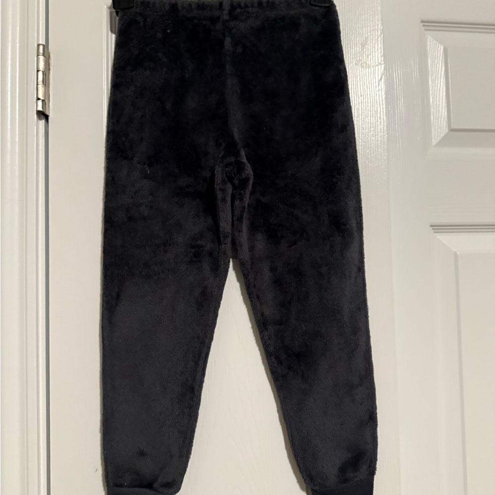 Cozy Black Kids Fleece Pants